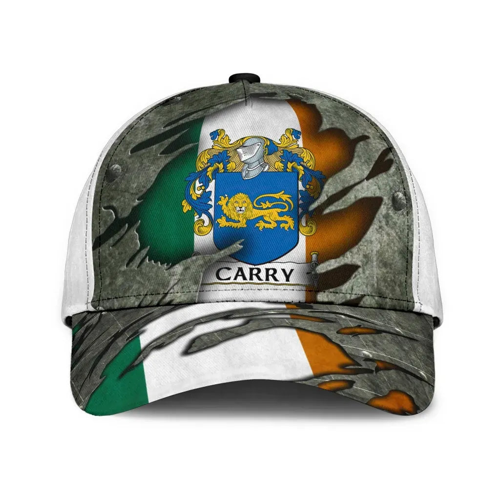 Clan Carry Coat Of Arms - Irish Family Crest Classic Cap MG72 Carry Coat Of Arms Irish Cap   