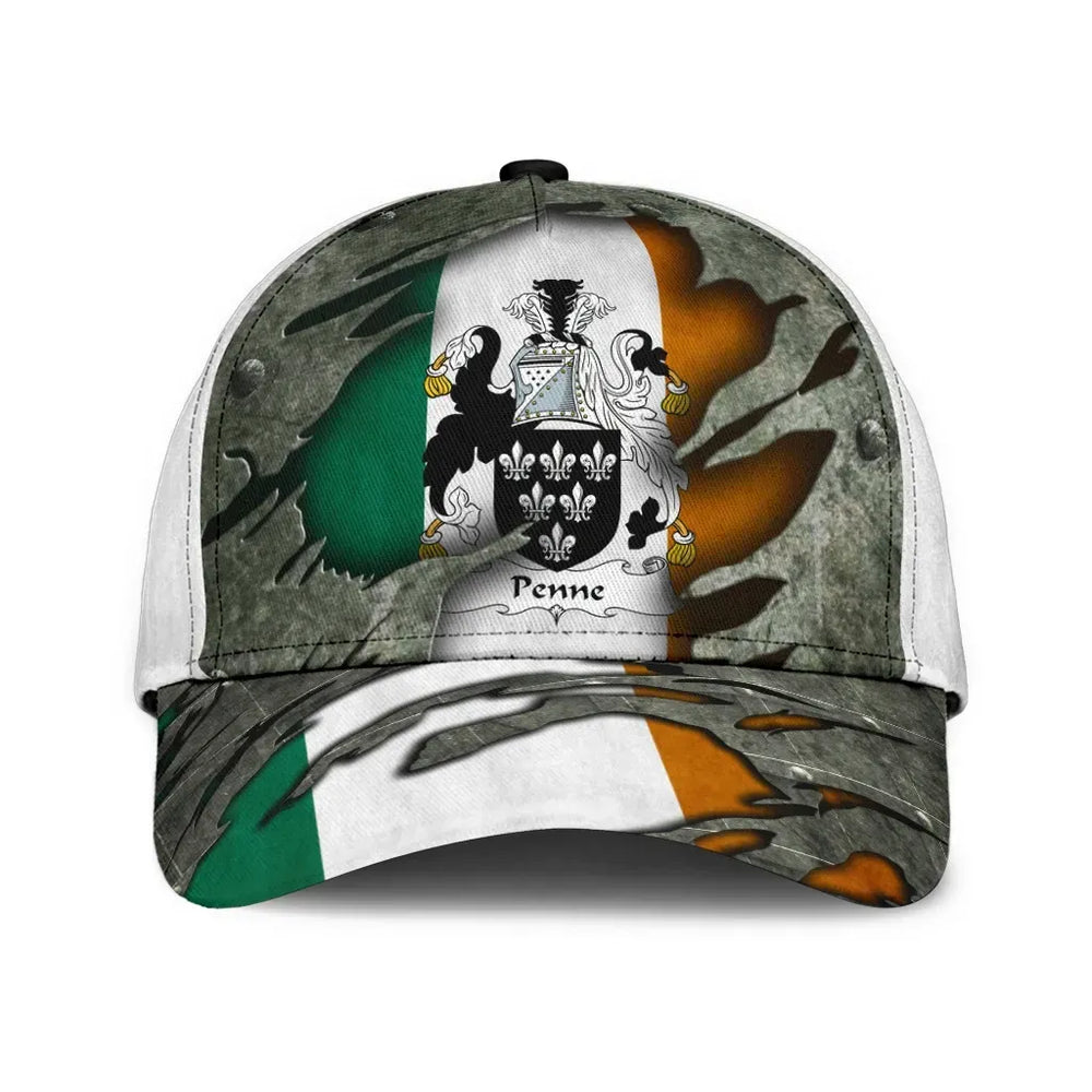 Clan Penne Coat Of Arms - Irish Family Crest Classic Cap WF45 Penne Coat Of Arms Irish Cap   