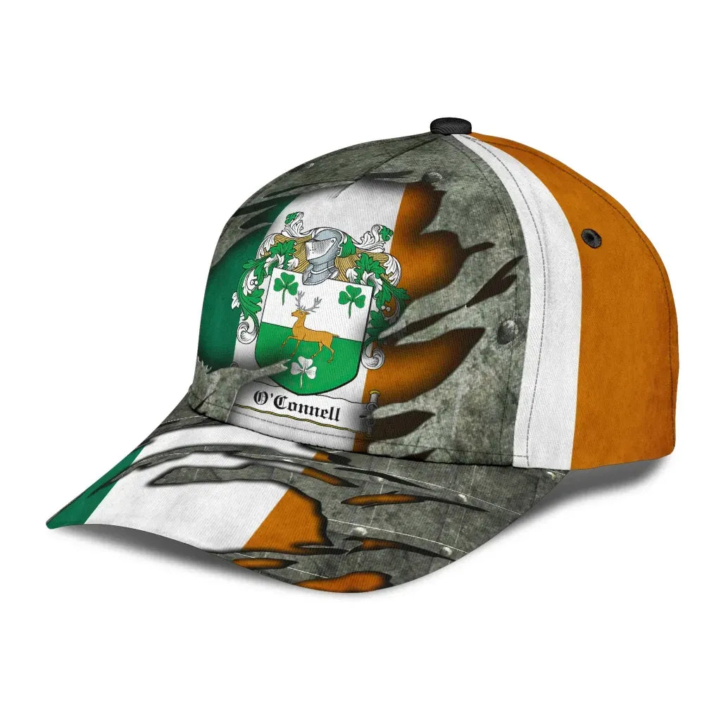 Clan Oconnell Coat Of Arms - Irish Family Crest Classic Cap GI48 Oconnell Coat Of Arms Irish Cap   