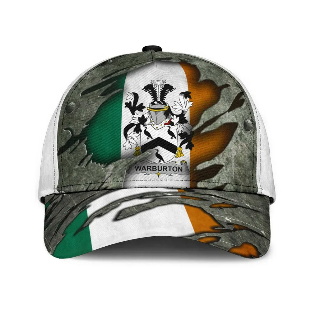 Clan Warburton Coat Of Arms - Irish Family Crest Classic Cap GF76 Warburton Coat Of Arms Irish Cap   