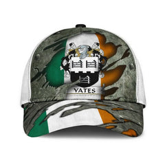 Clan Yates Coat Of Arms - Irish Family Crest Classic Cap MC54 Yates Coat Of Arms Irish Cap   