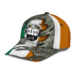 Clan Yates Coat Of Arms - Irish Family Crest Classic Cap MC54 Yates Coat Of Arms Irish Cap   