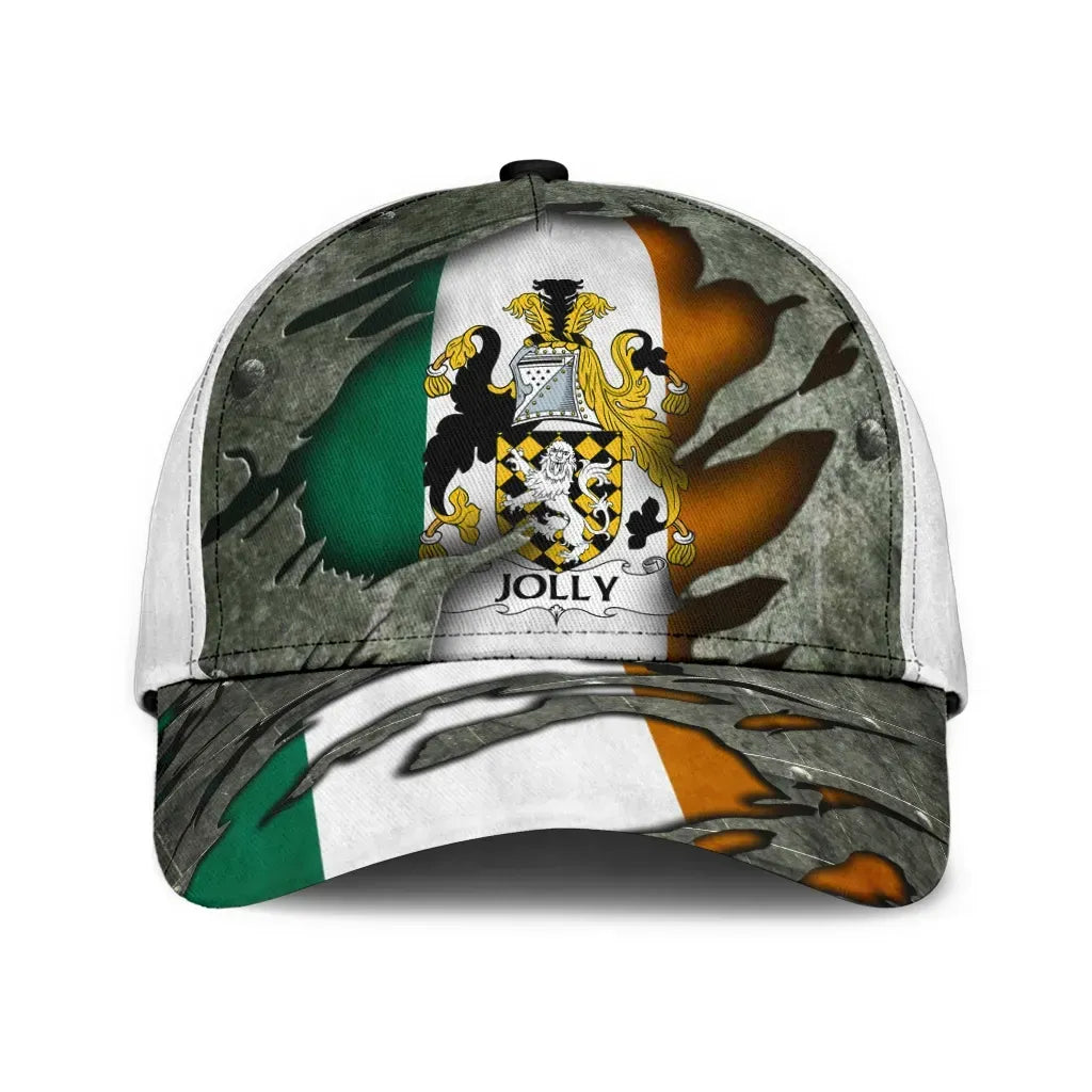 Clan Jolly Coat Of Arms - Irish Family Crest Classic Cap CI49 Jolly Coat Of Arms Irish Cap   