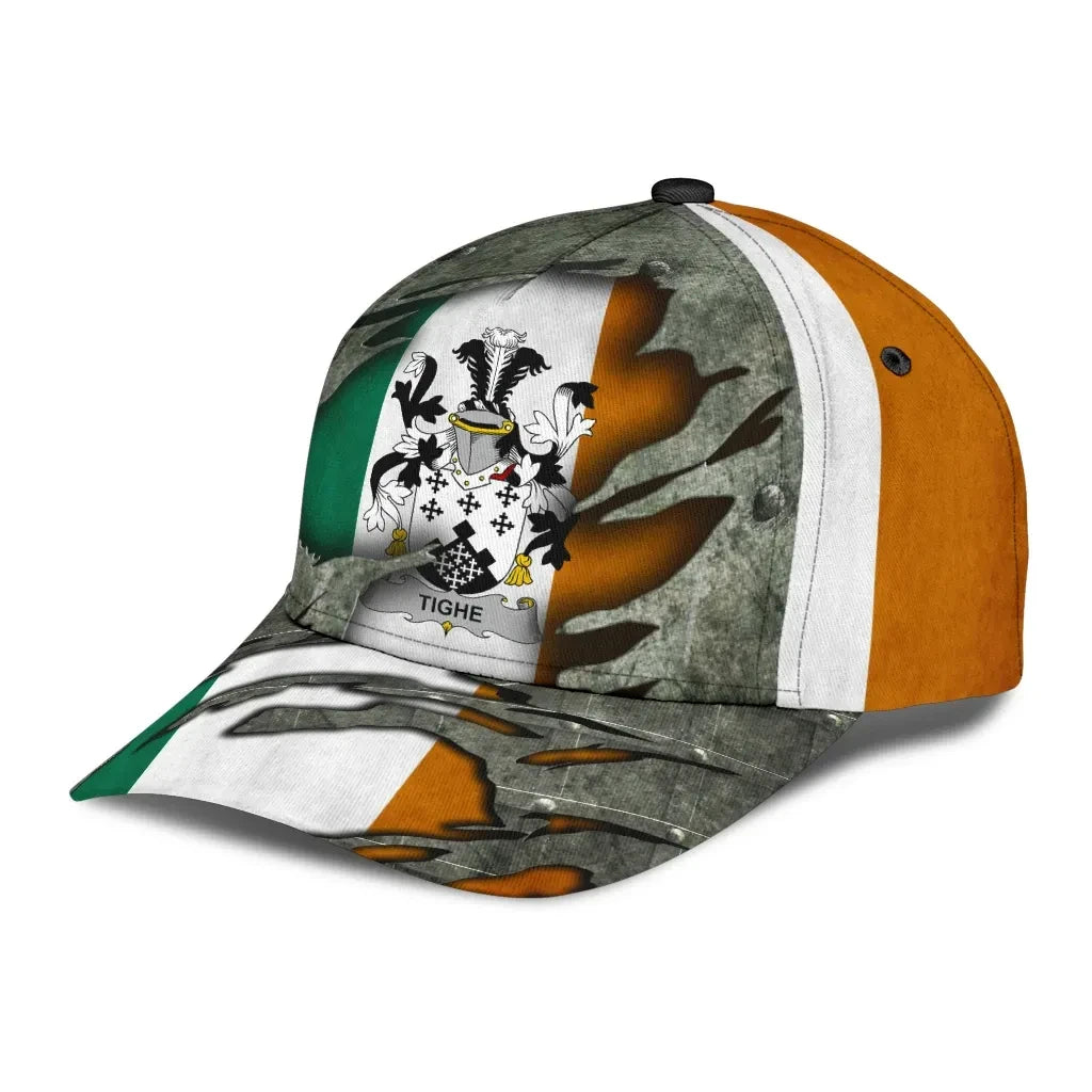 Clan Tighe Coat Of Arms - Irish Family Crest Classic Cap GN10 Tighe Coat Of Arms Irish Cap   