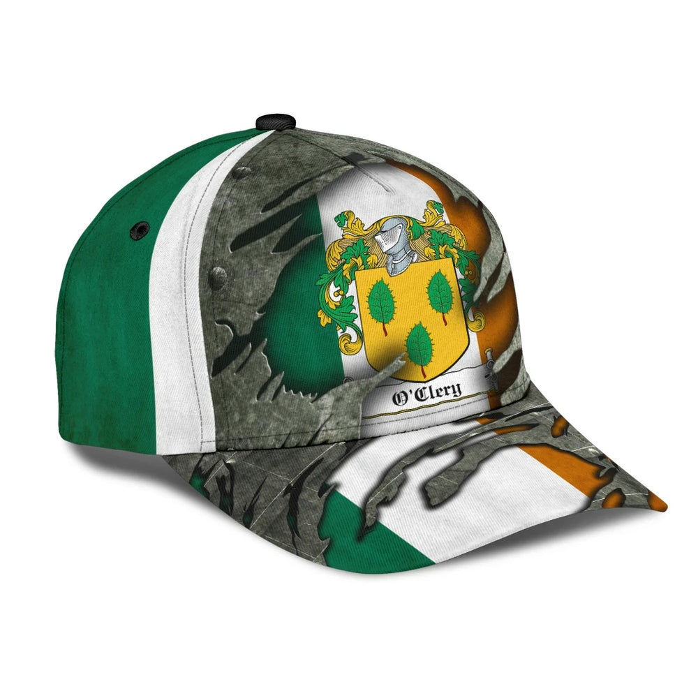 Clan Oclery Coat Of Arms - Irish Family Crest Classic Cap TZ93 Oclery Coat Of Arms Irish Cap   