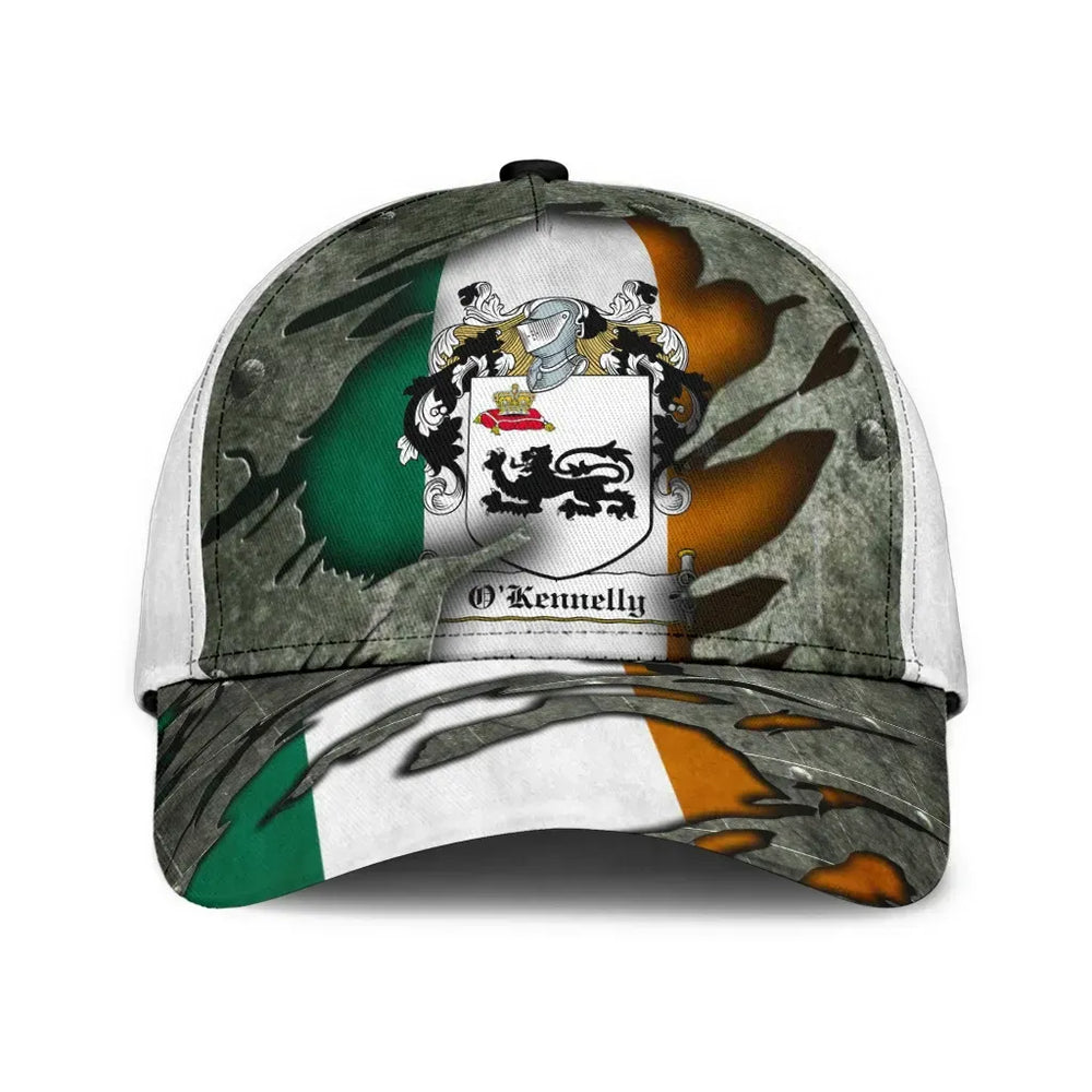 Clan Okennelly Coat Of Arms - Irish Family Crest Classic Cap YE13 Okennelly Coat Of Arms Irish Cap   
