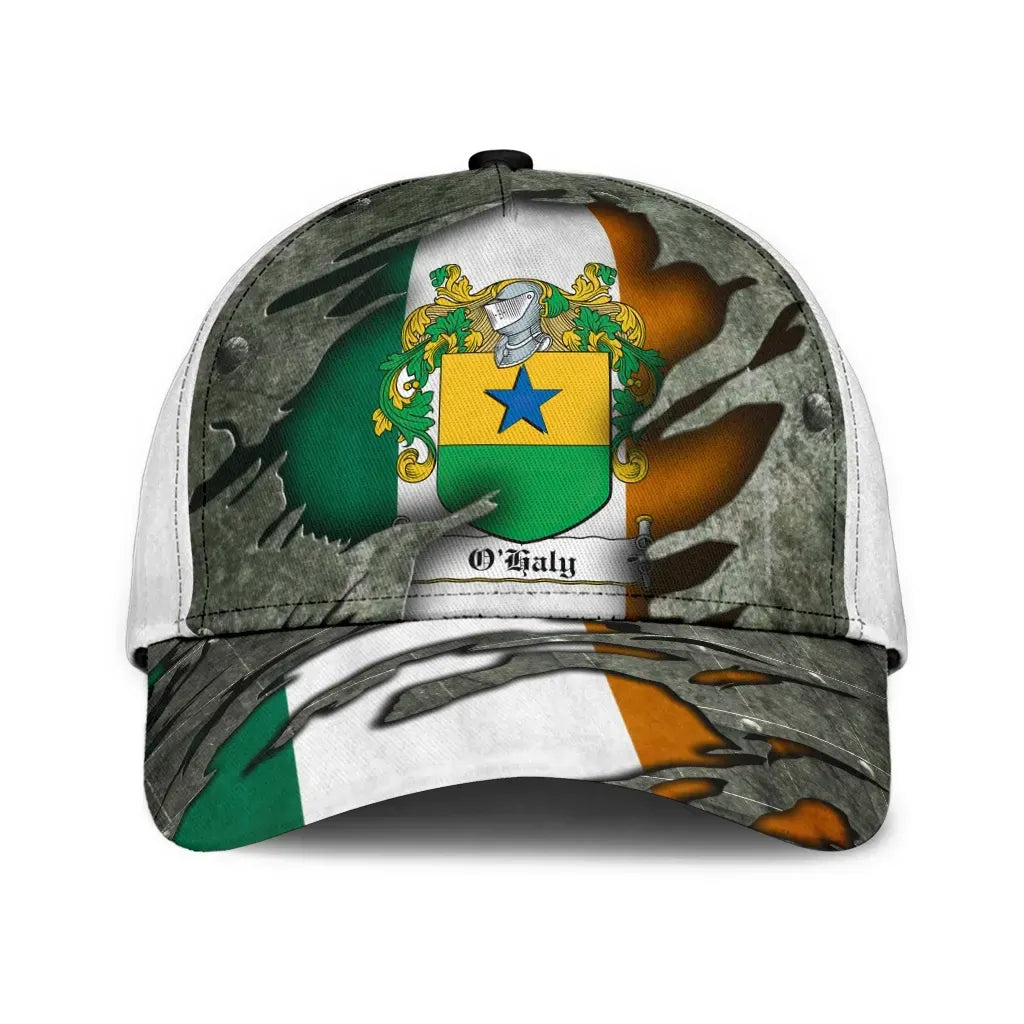 Clan Ohaly Coat Of Arms - Irish Family Crest Classic Cap TI96 Ohaly Coat Of Arms Irish Cap   