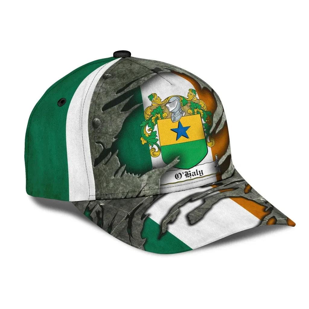 Clan Ohaly Coat Of Arms - Irish Family Crest Classic Cap TI96 Ohaly Coat Of Arms Irish Cap   
