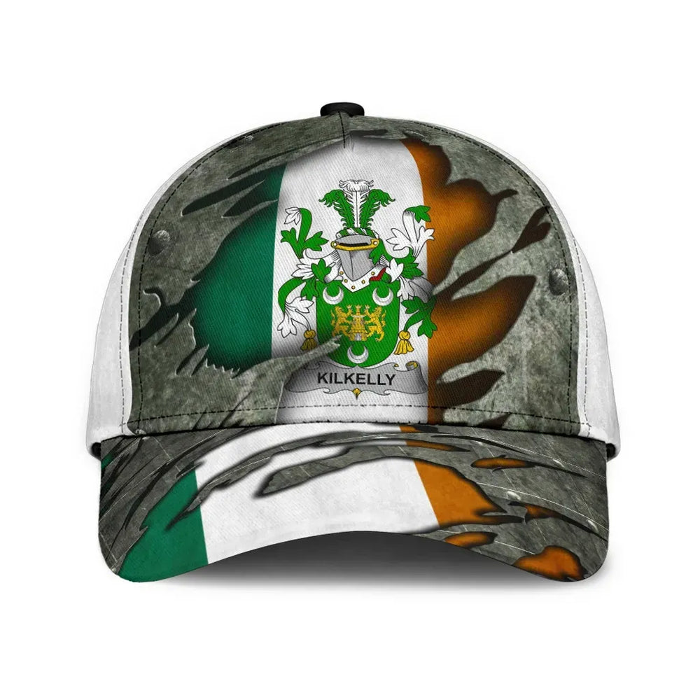 Clan Kilkelly Coat Of Arms - Irish Family Crest Classic Cap AE55 Kilkelly Coat Of Arms Irish Cap   
