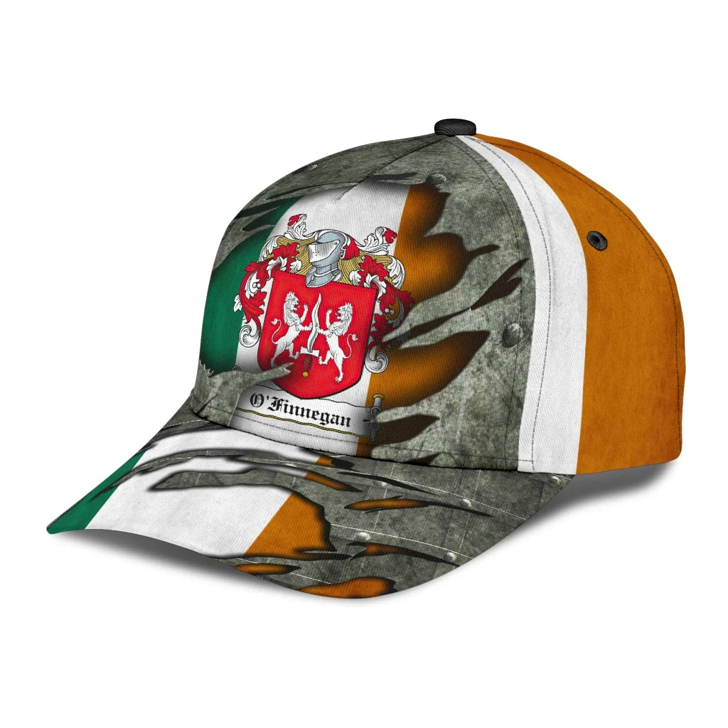 Clan Ofinnegan Coat Of Arms - Irish Family Crest Classic Cap YF19 Ofinnegan Coat Of Arms Irish Cap   