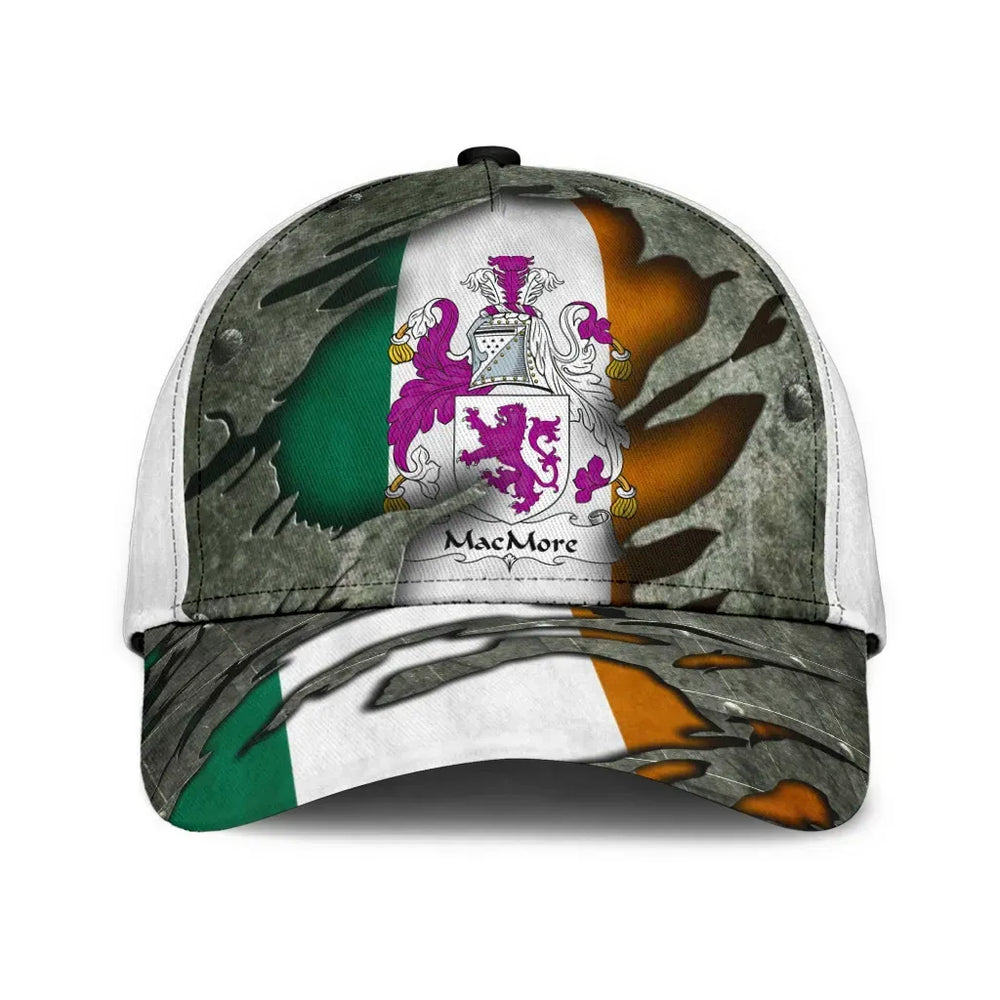 Clan Macmore Coat Of Arms - Irish Family Crest Classic Cap WG86 Macmore Coat Of Arms Irish Cap   