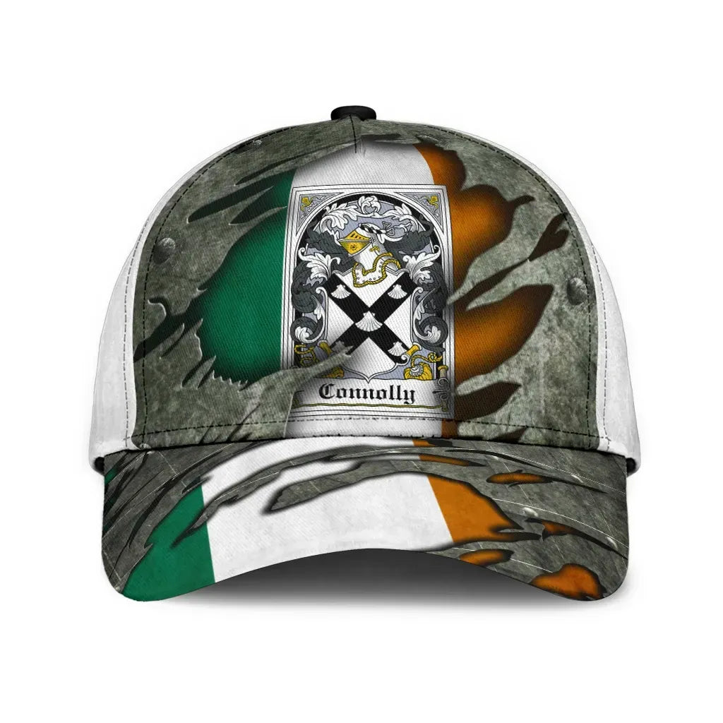 Clan Oconnolly Coat Of Arms - Irish Family Crest Classic Cap WY82 Oconnolly Coat Of Arms Irish Cap   