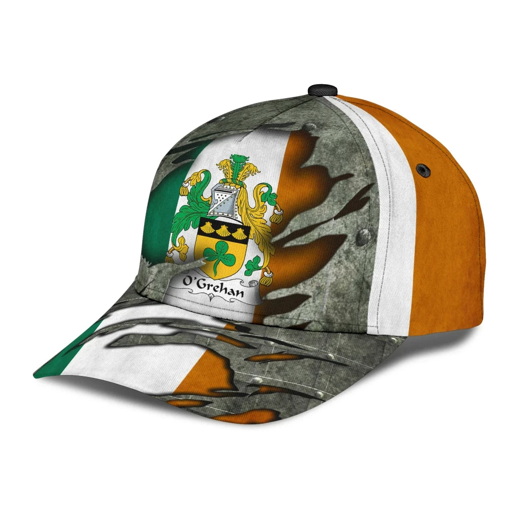 Clan Ogrehan Coat Of Arms - Irish Family Crest Classic Cap AC92 Ogrehan Coat Of Arms Irish Cap   