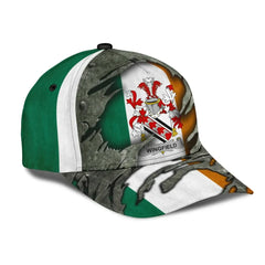Clan Wingfield Coat Of Arms - Irish Family Crest Classic Cap TC88 Wingfield Coat Of Arms Irish Cap   