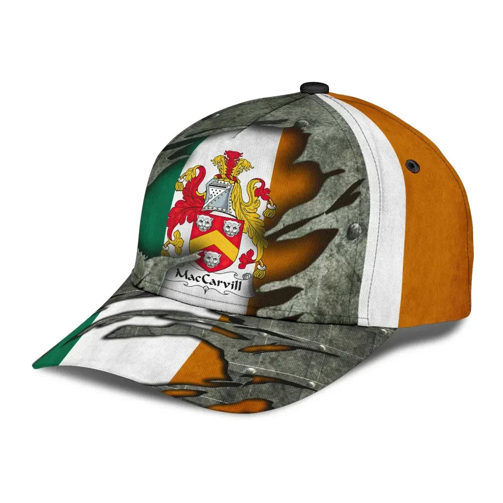 Clan Maccarvill Coat Of Arms - Irish Family Crest Classic Cap SO63 Maccarvill Coat Of Arms Irish Cap   