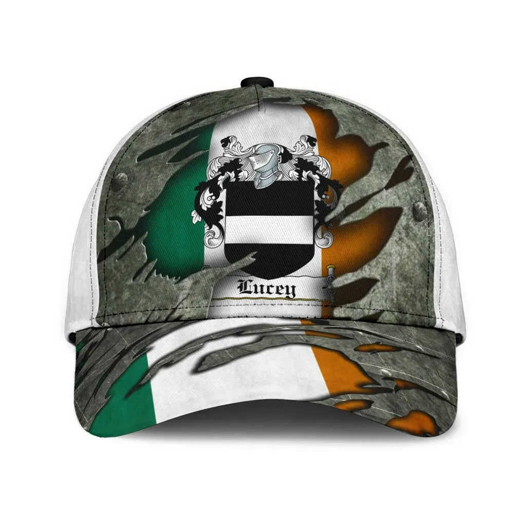 Clan Lucey Coat Of Arms - Irish Family Crest Classic Cap JR69 Lucey Coat Of Arms Irish Cap   