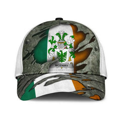 Clan Mceniry Coat Of Arms - Irish Family Crest Classic Cap YX50 Mceniry Coat Of Arms Irish Cap   