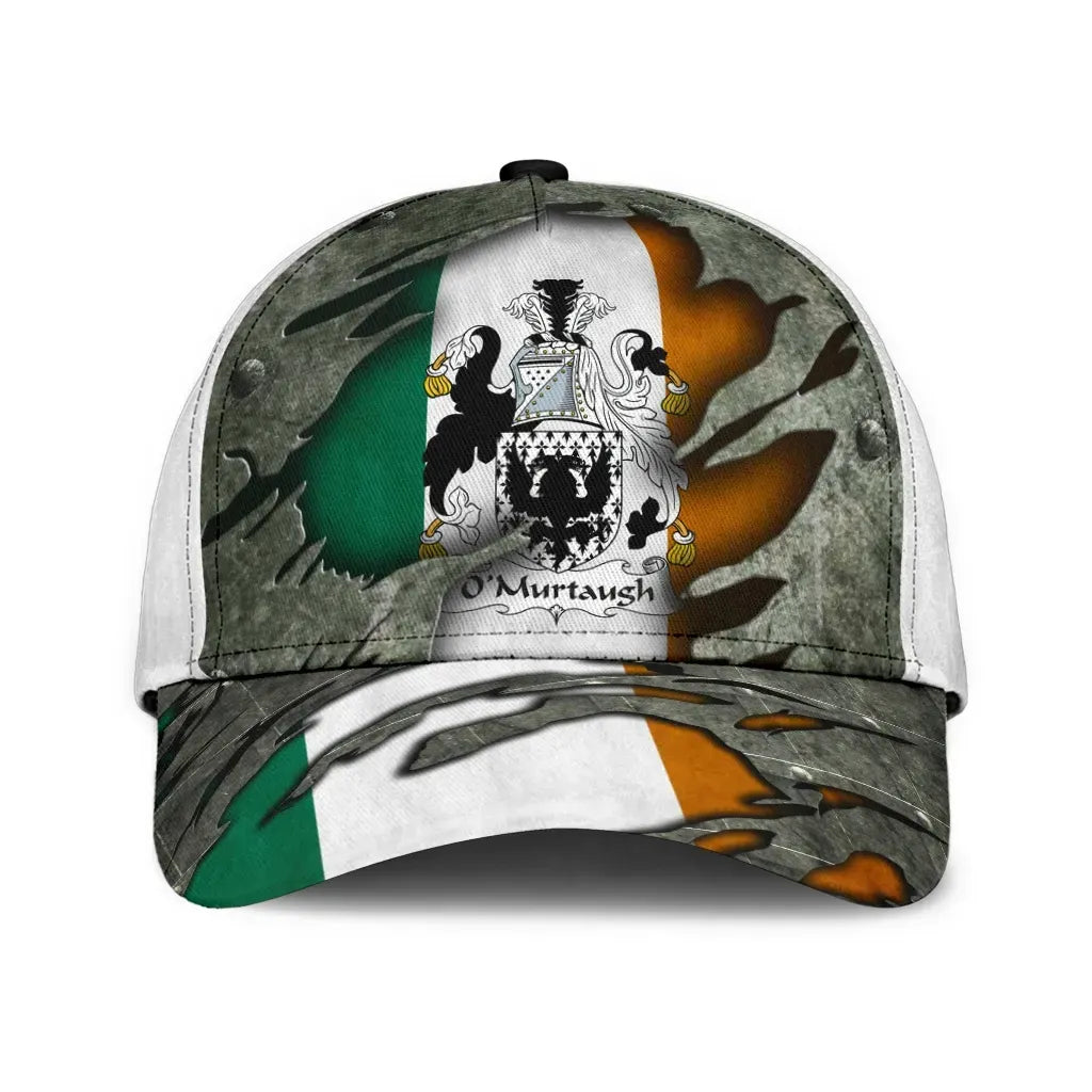 Clan Omurtaugh Coat Of Arms - Irish Family Crest Classic Cap HF21 Omurtaugh Coat Of Arms Irish Cap   