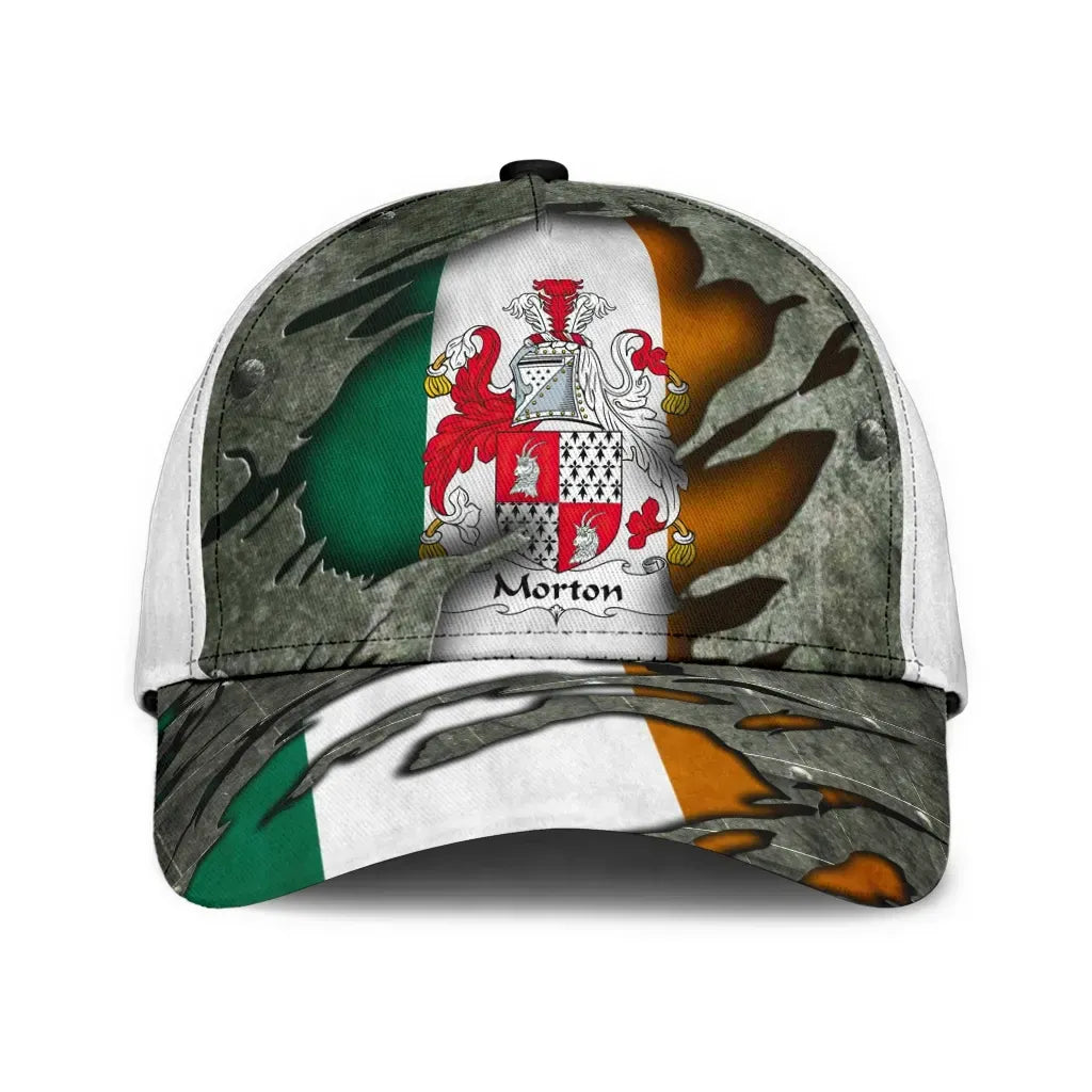 Clan Morton Coat Of Arms - Irish Family Crest Classic Cap CV98 Morton Coat Of Arms Irish Cap   