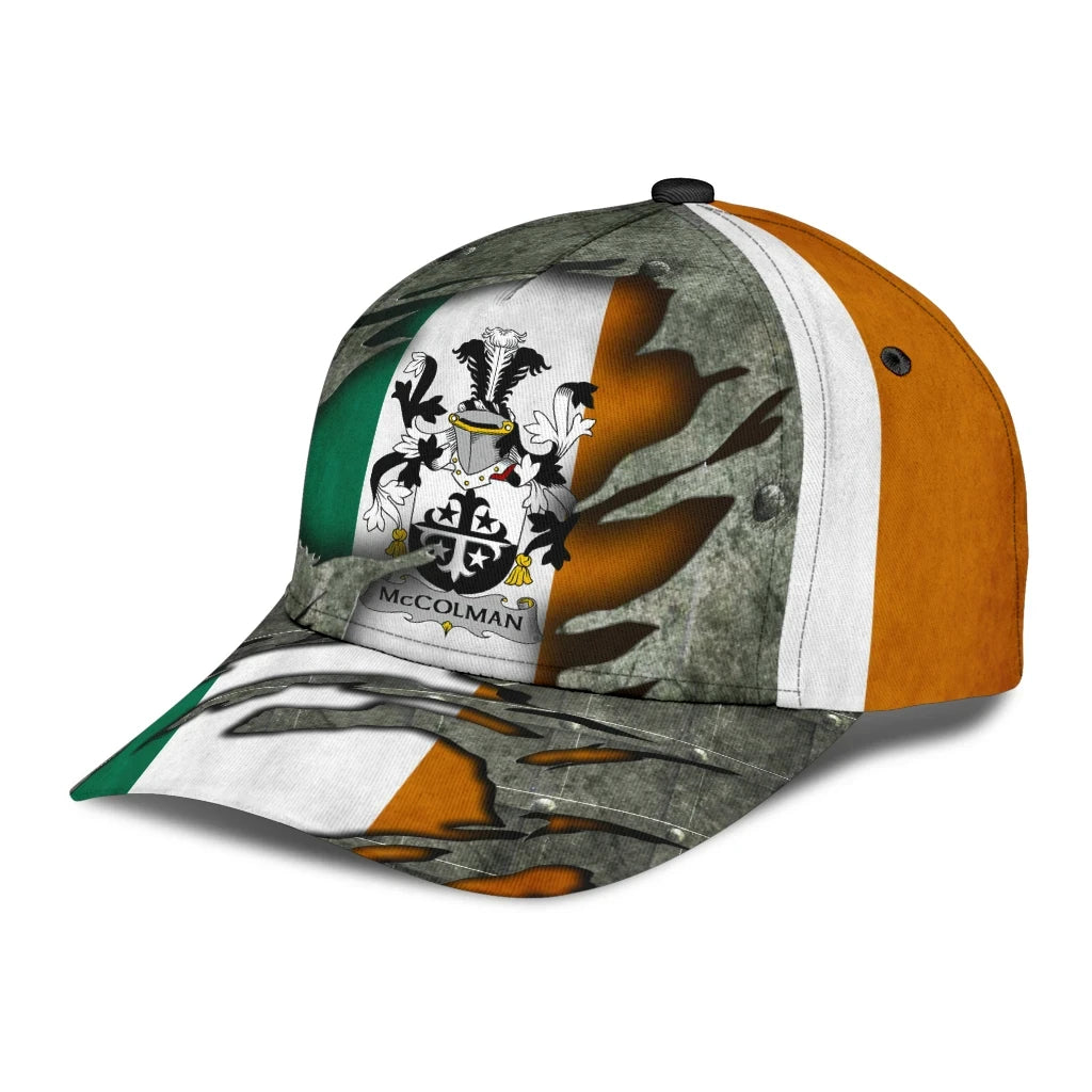 Clan Mccolman Coat Of Arms - Irish Family Crest Classic Cap GQ85 Mccolman Coat Of Arms Irish Cap   