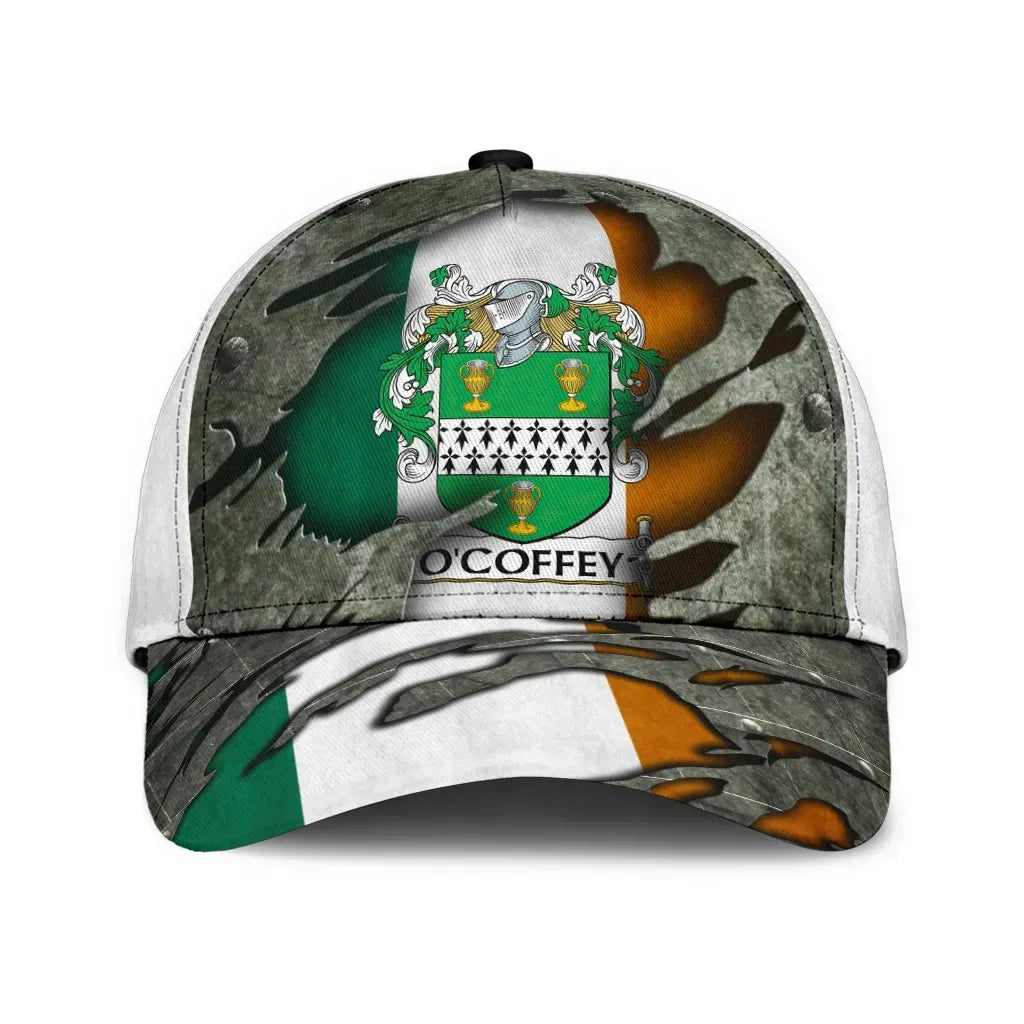 Clan Ocoffey Coat Of Arms - Irish Family Crest Classic Cap OW42 Ocoffey Coat Of Arms Irish Cap   