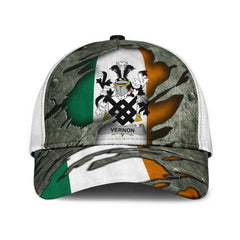 Clan Vernon Coat Of Arms - Irish Family Crest Classic Cap TZ62 Vernon Coat Of Arms Irish Cap   
