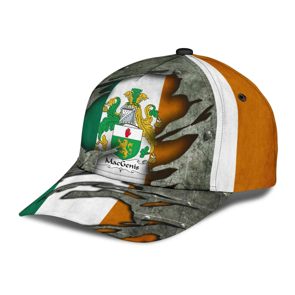 Clan Macgenis Coat Of Arms - Irish Family Crest Classic Cap TG18 Macgenis Coat Of Arms Irish Cap   