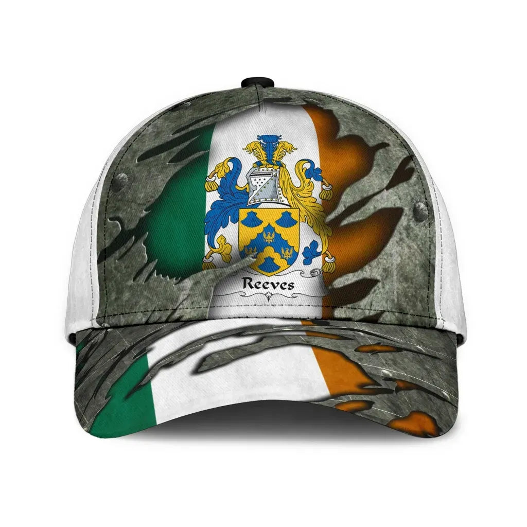 Clan Reeves Coat Of Arms - Irish Family Crest Classic Cap TW57 Reeves Coat Of Arms Irish Cap   