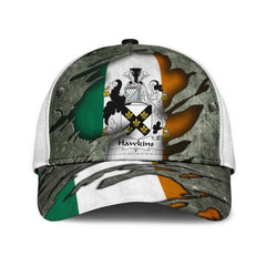 Clan Hawkins Coat Of Arms - Irish Family Crest Classic Cap OV67 Hawkins Coat Of Arms Irish Cap   