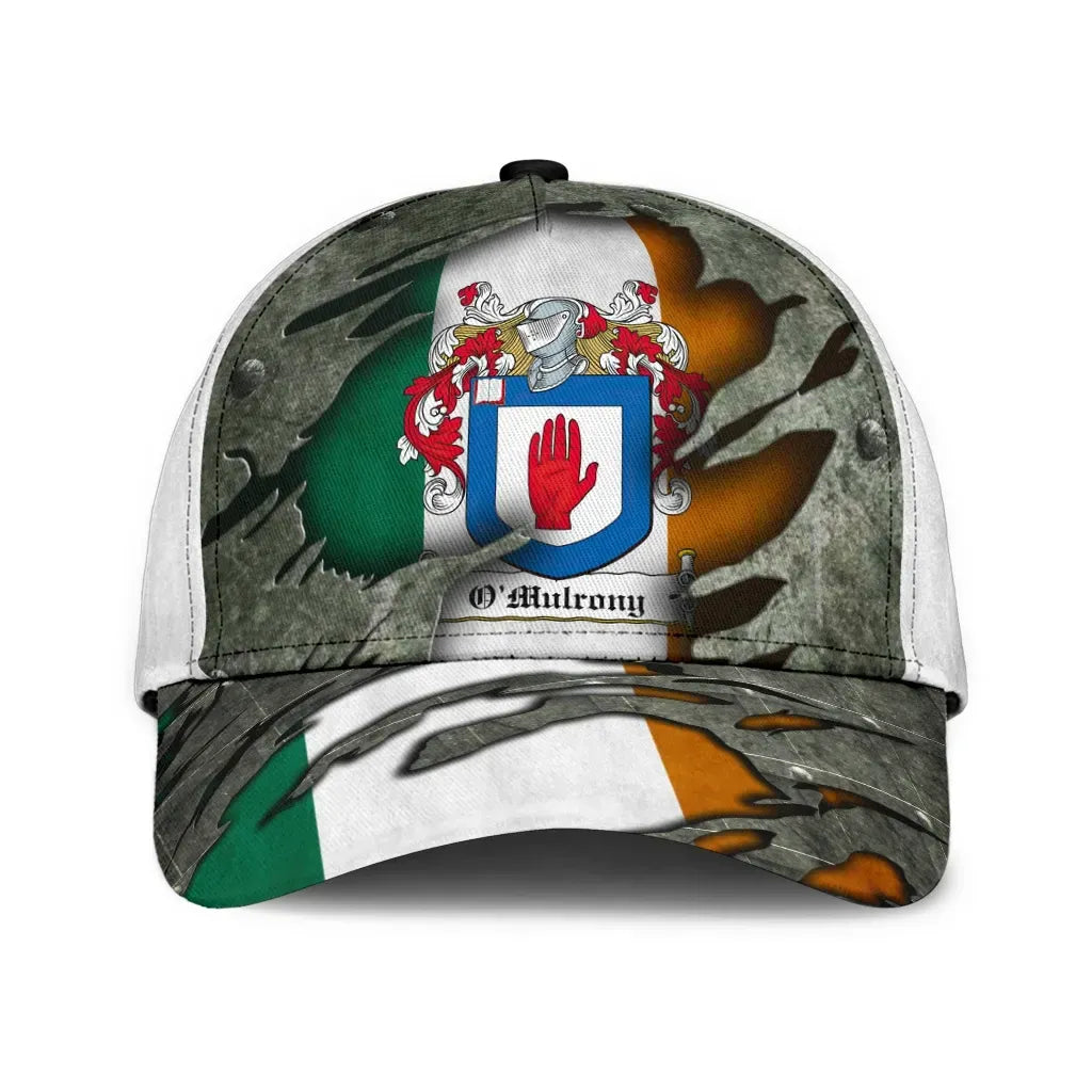 Clan Omulrony Coat Of Arms - Irish Family Crest Classic Cap HP47 Omulrony Coat Of Arms Irish Cap   