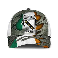 Clan Yvers Coat Of Arms - Irish Family Crest Classic Cap UM95 Yvers Coat Of Arms Irish Cap   