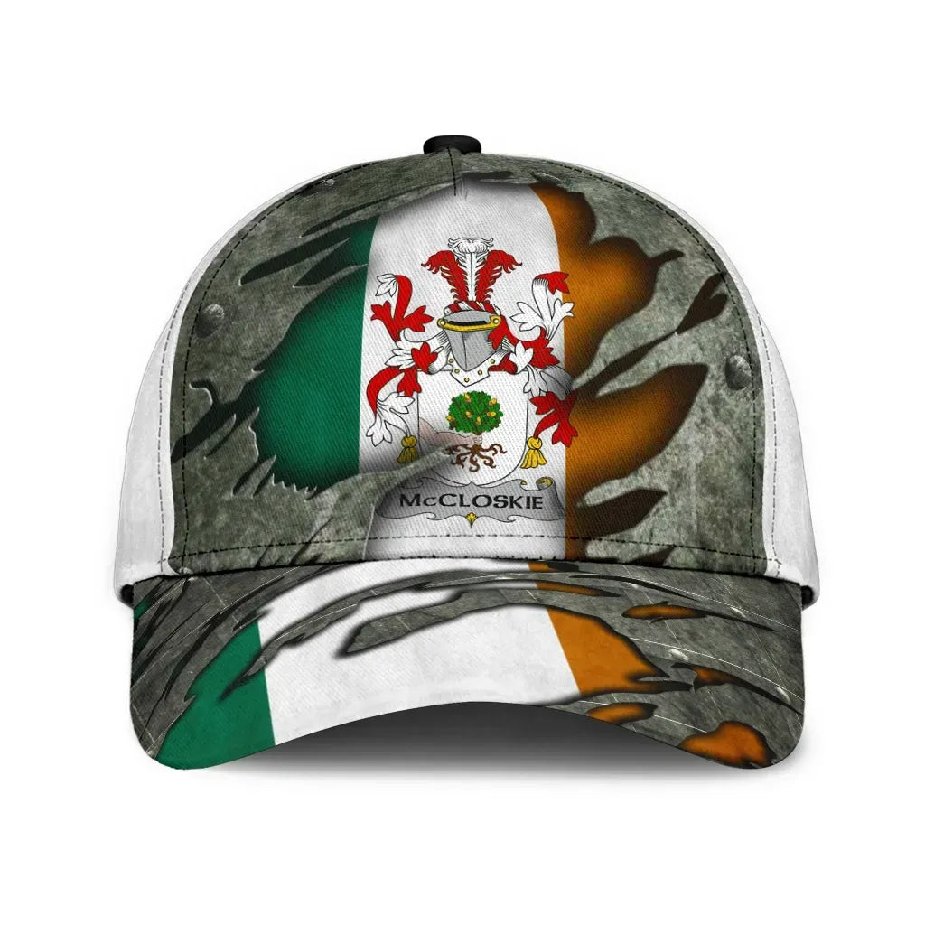 Clan Mccloskie Coat Of Arms - Irish Family Crest Classic Cap ES59 Mccloskie Coat Of Arms Irish Cap   