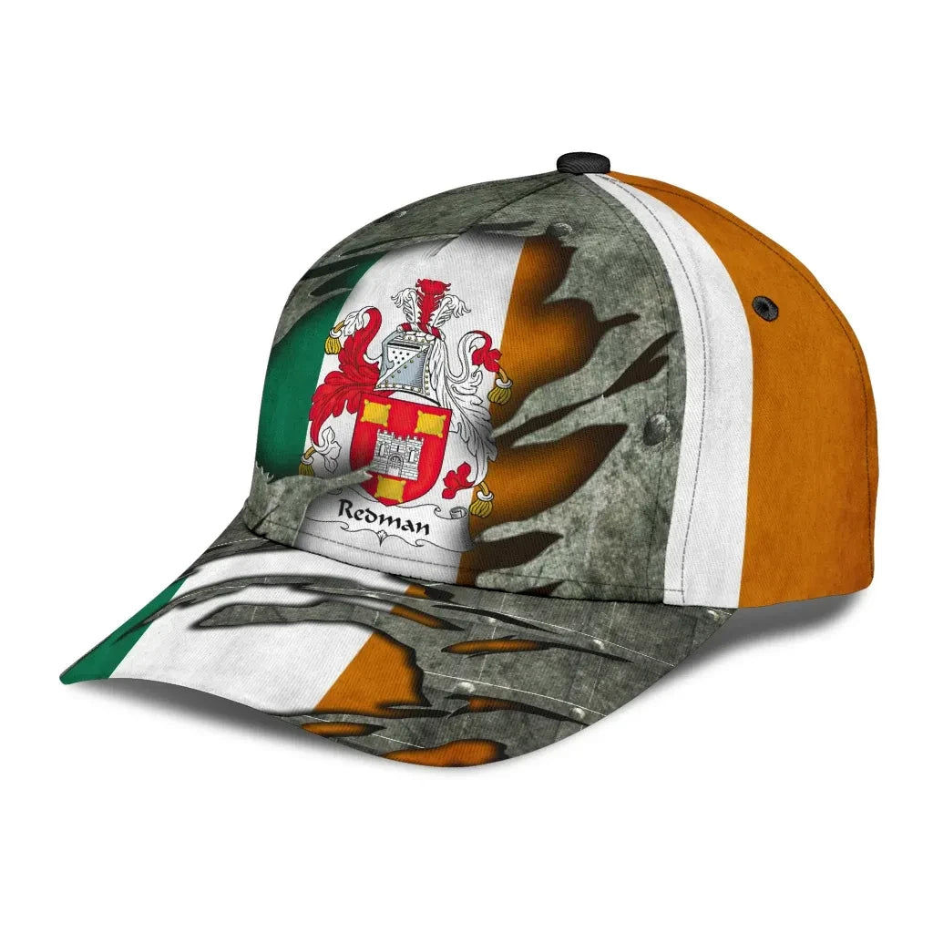 Clan Redman Coat Of Arms Wexford Irelandarms - Irish Family Crest Classic Cap NY61 Redman Coat Of Arms Wexford Irelandarms Irish Cap   