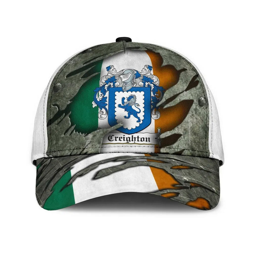 Clan Creighton Coat Of Arms - Irish Family Crest Classic Cap CI95 Creighton Coat Of Arms Irish Cap   
