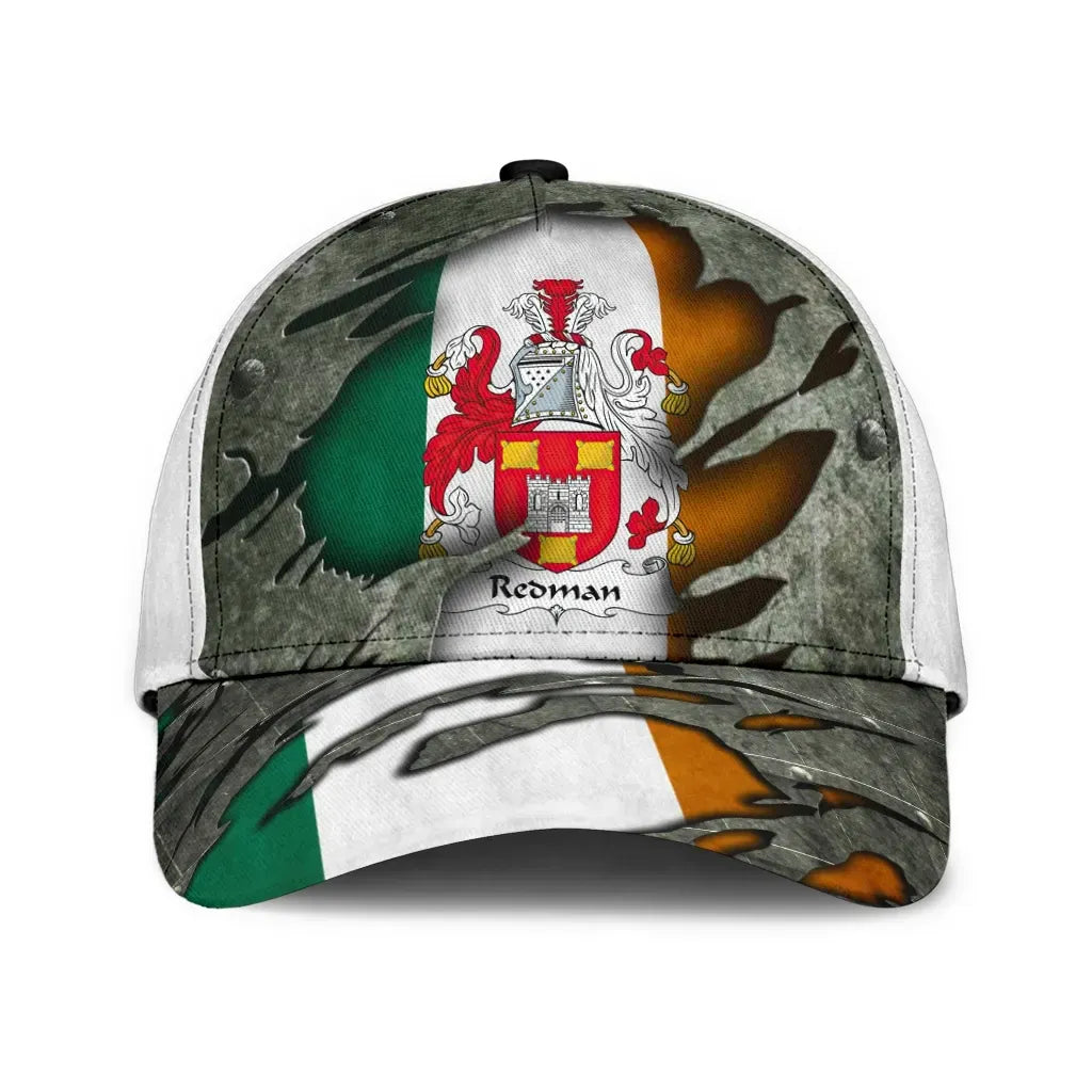 Clan Redman Coat Of Arms Wexford Irelandarms - Irish Family Crest Classic Cap NY61 Redman Coat Of Arms Wexford Irelandarms Irish Cap   