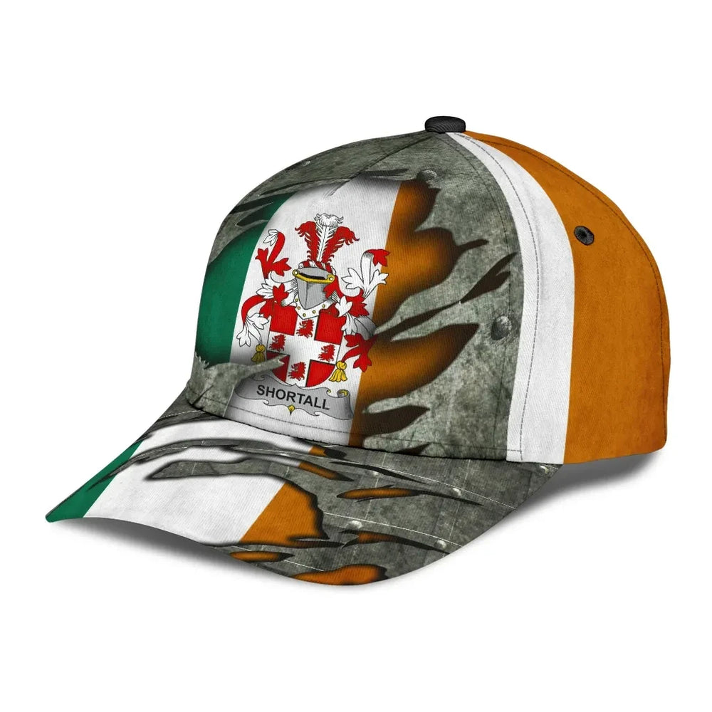 Clan Shortall Coat Of Arms - Irish Family Crest Classic Cap DQ45 Shortall Coat Of Arms Irish Cap   