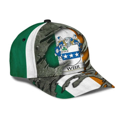 Clan Weer Coat Of Arms - Irish Family Crest Classic Cap ZT27 Weer Coat Of Arms Irish Cap   