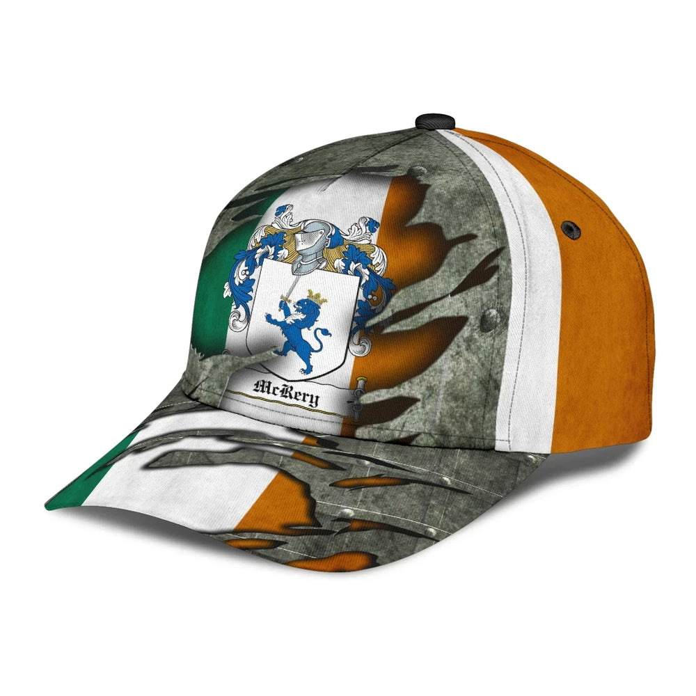 Clan Mcrery Coat Of Arms - Irish Family Crest Classic Cap KI34 Mcrery Coat Of Arms Irish Cap   