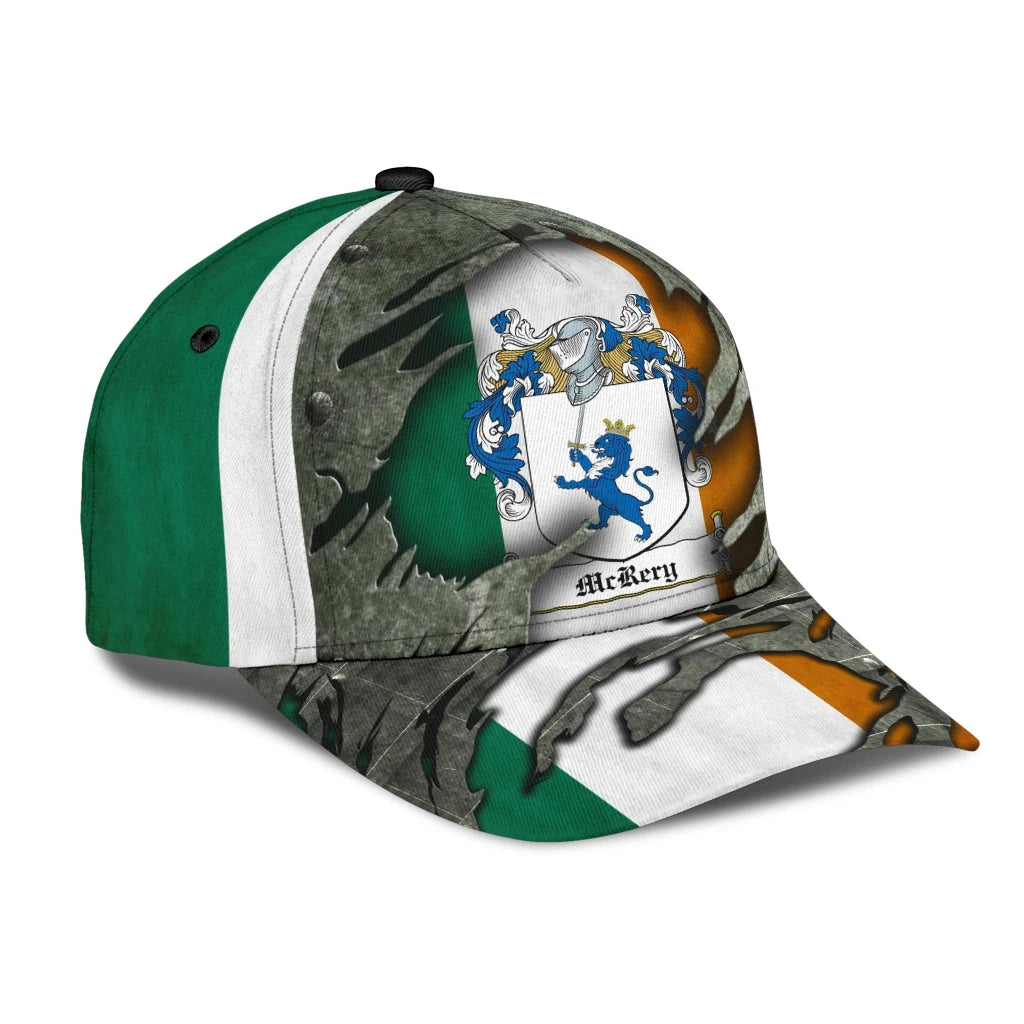 Clan Mcrery Coat Of Arms - Irish Family Crest Classic Cap KI34 Mcrery Coat Of Arms Irish Cap   
