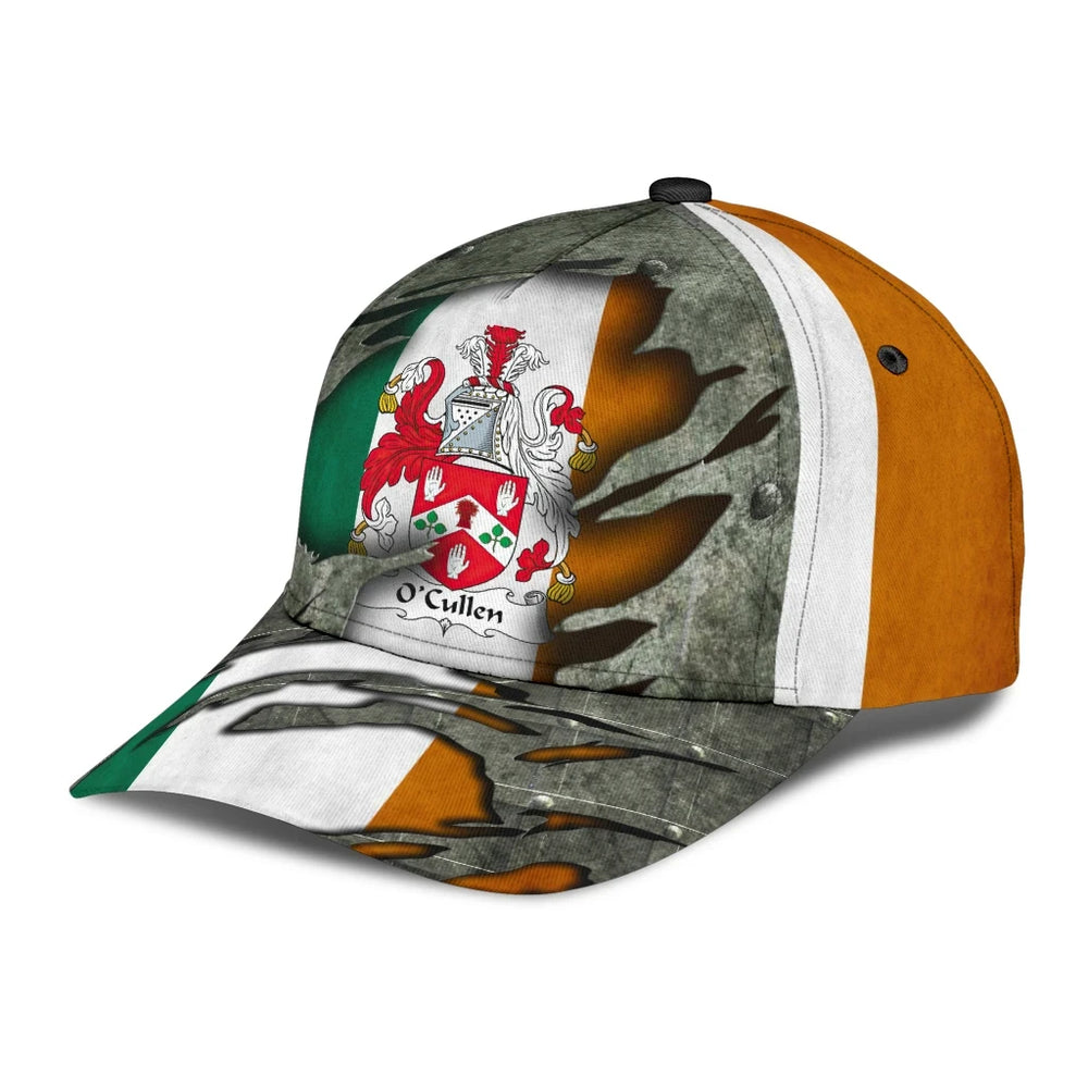 Clan Ocullen Coat Of Arms - Irish Family Crest Classic Cap BG94 Ocullen Coat Of Arms Irish Cap   