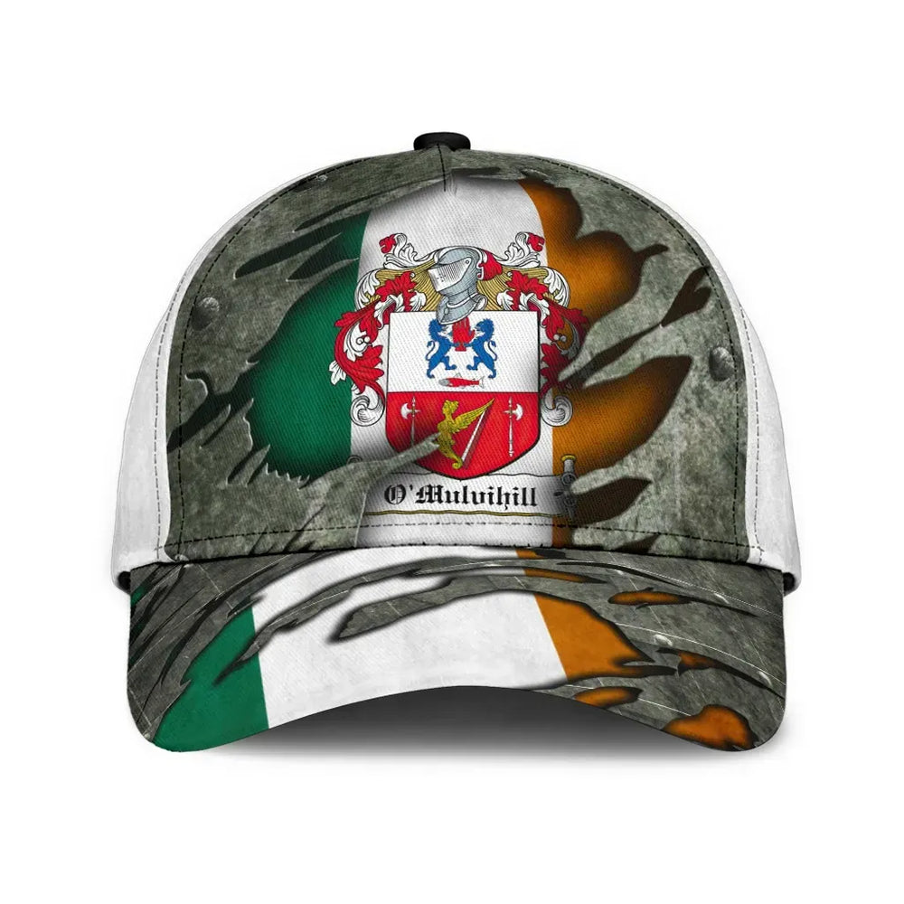 Clan Omulvihill Coat Of Arms - Irish Family Crest Classic Cap BX37 Omulvihill Coat Of Arms Irish Cap   