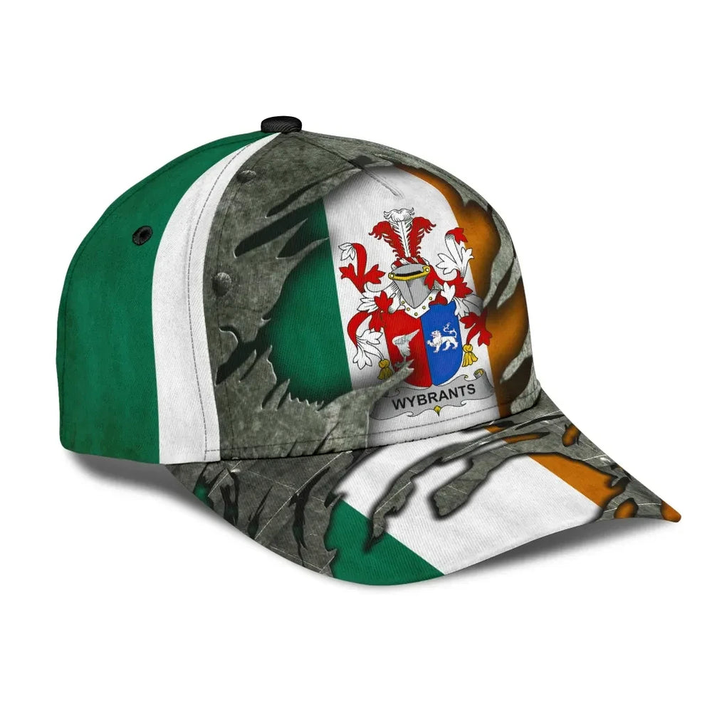 Clan Wybrants Coat Of Arms - Irish Family Crest Classic Cap MQ18 Wybrants Coat Of Arms Irish Cap   
