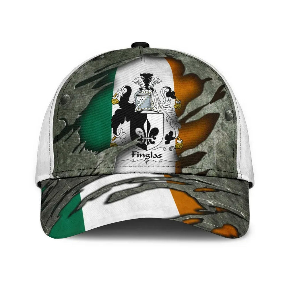 Clan Finglas Coat Of Arms - Irish Family Crest Classic Cap YV35 Finglas Coat Of Arms Irish Cap   