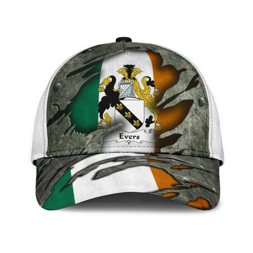 Clan Evers Coat Of Arms - Irish Family Crest Classic Cap JT12 Evers Coat Of Arms Irish Cap   