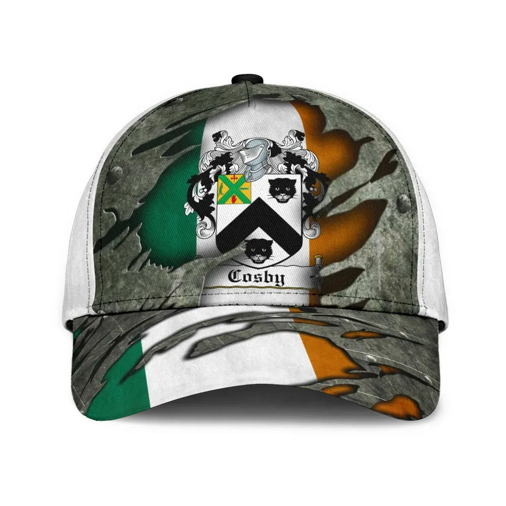 Clan Cosby Coat Of Arms - Irish Family Crest Classic Cap TS58 Cosby Coat Of Arms Irish Cap   