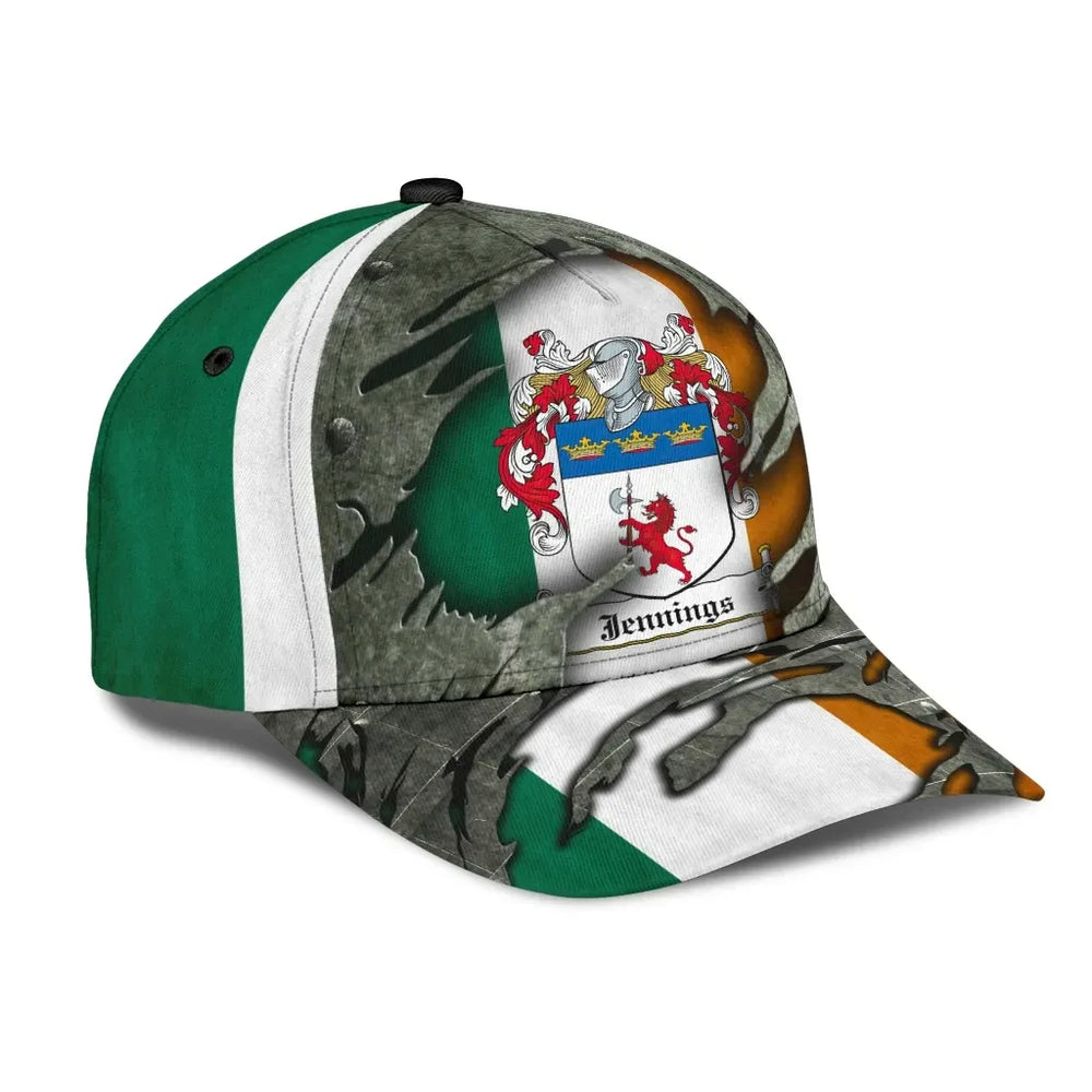 Clan Jennings Coat Of Arms - Irish Family Crest Classic Cap CG59 Jennings Coat Of Arms Irish Cap   