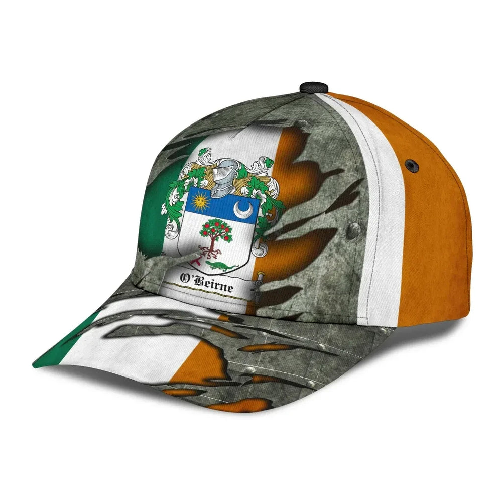 Clan Obeirne Coat Of Arms - Irish Family Crest Classic Cap HQ90 Obeirne Coat Of Arms Irish Cap   