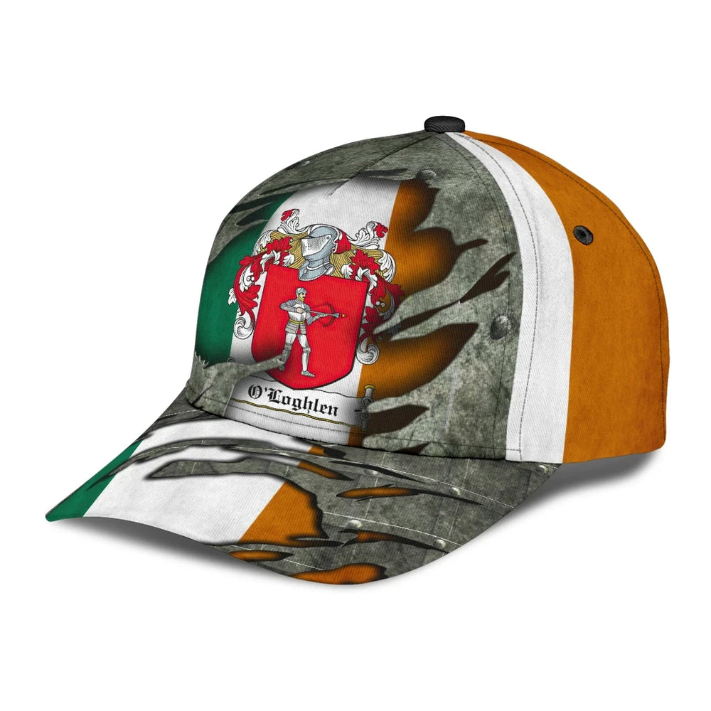Clan Ologhlen Coat Of Arms - Irish Family Crest Classic Cap GB39 Ologhlen Coat Of Arms Irish Cap   