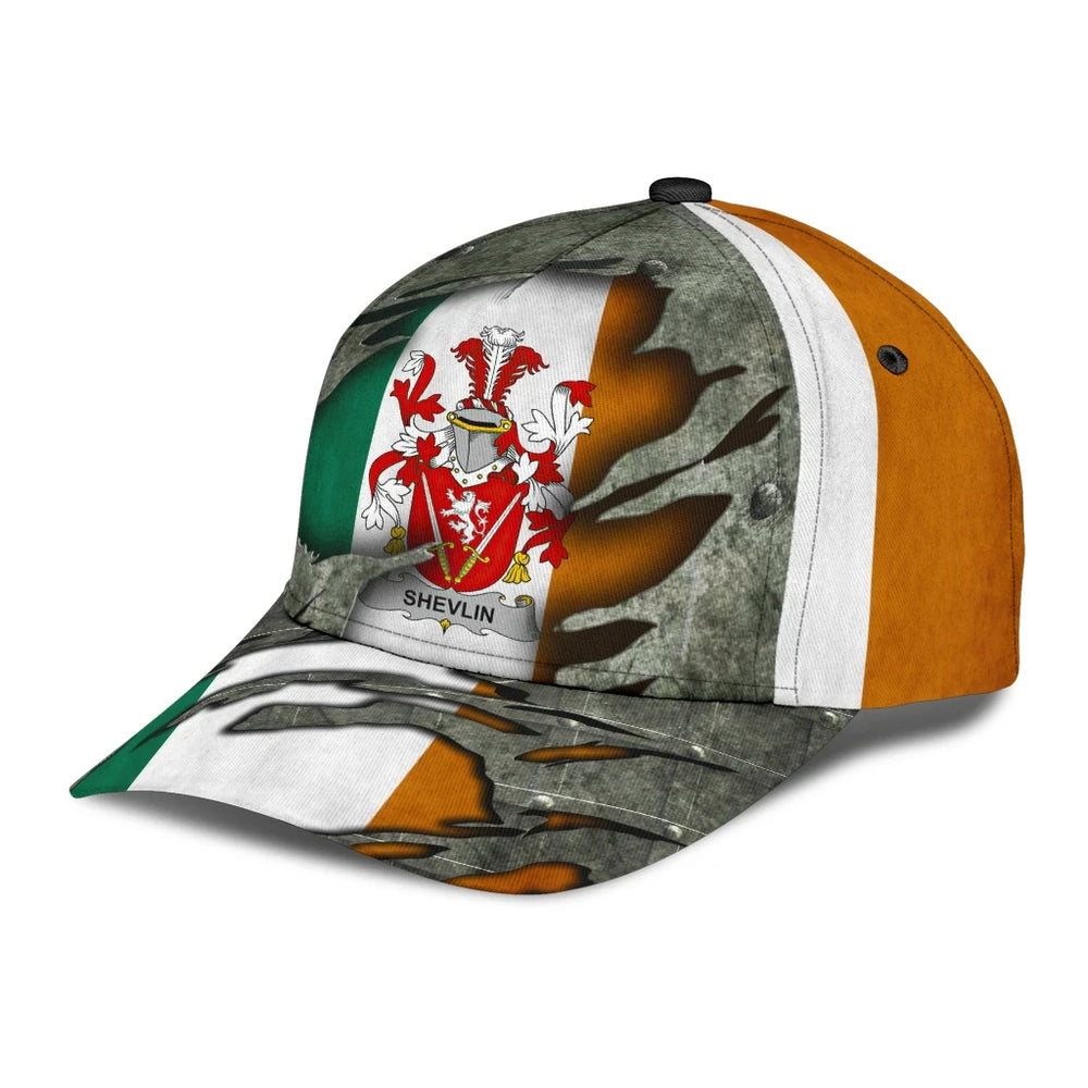 Clan Shevlin Coat Of Arms - Irish Family Crest Classic Cap LU82 Shevlin Coat Of Arms Irish Cap   