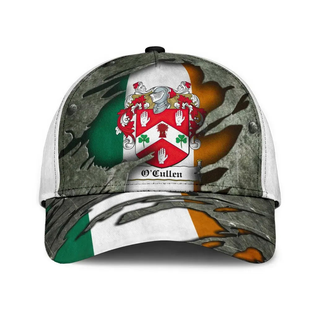 Clan Ocullen Coat Of Arms Wicklowarms - Irish Family Crest Classic Cap US86 Ocullen Coat Of Arms Wicklowarms Irish Cap   